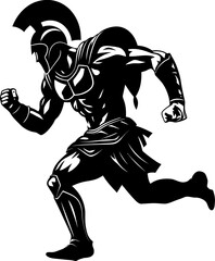 Rapid Gladiator Rush Warrior Sprint Vector Speedy Stride Sentinel Gladiator Warrior Emblem