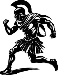 Velocity Vanguard Running Gladiator Icon Design Rapid Runners Resolve Gladiator Warrior Emblem