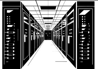 Cyber Crop Technology Symbol Information Plantation Server Farm Vector