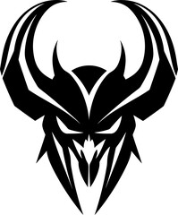 Inferno Impact Skull Vector Emblem Horned Havoc Skull Logo Icon