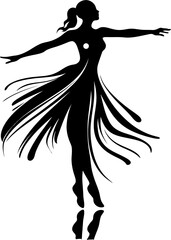 Euphoric Essence Soul of Dance Logo Flowing Freedom Vector Emblem Icon