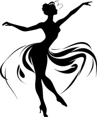 Harmonious Movement Dance Soul Symbol Enchanted Elegance Dancer Icon Design