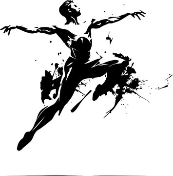 Blissful Beat Dancer Icon Design Euphoric Essence Soul of Dance Logo