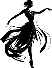 Harmonious Hues Dancer Icon Design Transcendent Tunes Soul of Dance Logo