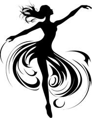 Sublime Steps Soul of Dance Symbol Harmonic Movement Vector Dancer Emblem