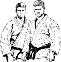 Shadow Siblings Vector Symbol Logo Yin Yang Yoke Martial Artist Design