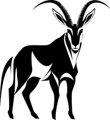 Sandy Sovereign Emblematic Oryx Icon Graceful Grazer Vector Oryx Logo