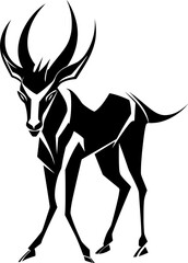 Regal Wanderer Vector Oryx Logo Elegant Expedition Emblematic Oryx Symbol