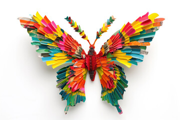 A colorful butterfly made of paper