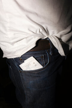 Receipts in man's pocket