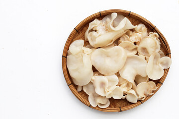 White jelly mushroom or white ear mushroom