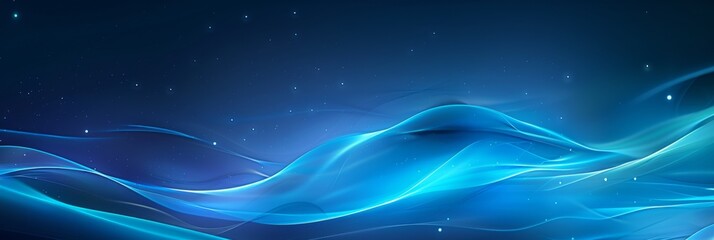 A dark blue background with a swirling pattern of light, AI
