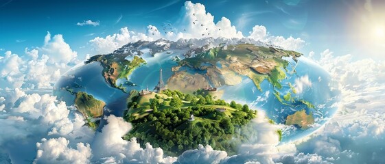 Fototapeta premium A world on the brink of environmental destruction