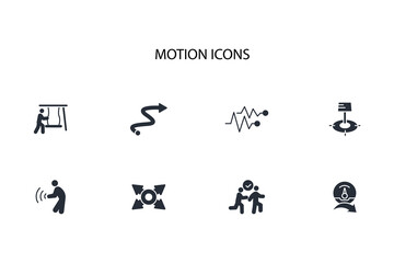 Motion icon set.vector.Editable stroke.linear style sign for use web design,logo.Symbol illustration.