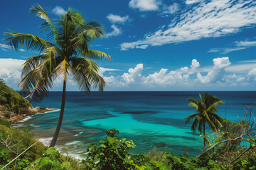 Fototapeta na wymiar caribbean landscape, summer time