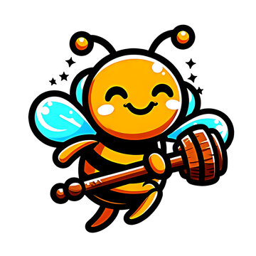 recommend clip art: illustration design logo a funny bee