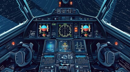 illustration of modern F-16 supersonic fighter jet pilot interface on isolated background. An asset for a game about airplanes , Generative ai - obrazy, fototapety, plakaty