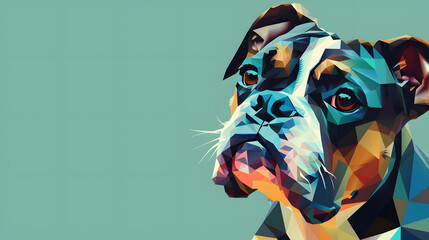 Geometric dog illustration. polygonal style