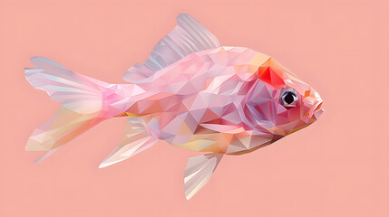 Geometric fish illustration. polygonal style