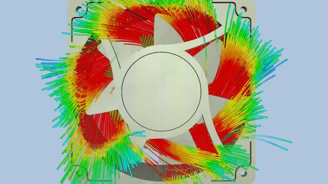 CFD simulation Computational fluid dynamics - blower airflow simulation