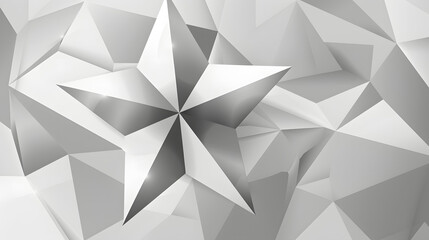 Polygonal star image. geometric style