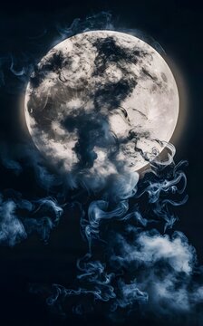 moon over the ocean