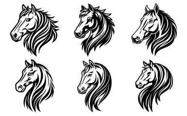 HORSE vector logo set 01