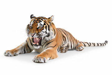 Obraz premium bengal tiger isolated on white background