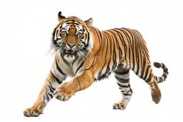 Naklejka premium tiger isolated on white background