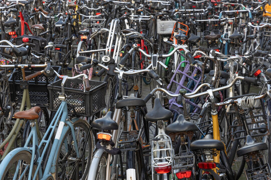 parked bicycles