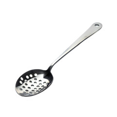 Slotted spoon on isolated white background