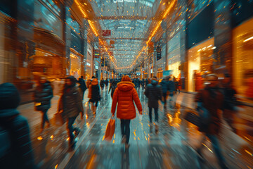 A flash sale event offering limited-time discounts and exclusive deals, driving urgency and excitement among bargain-hunting shoppers. Concept of time-limited promotions. Generative Ai.