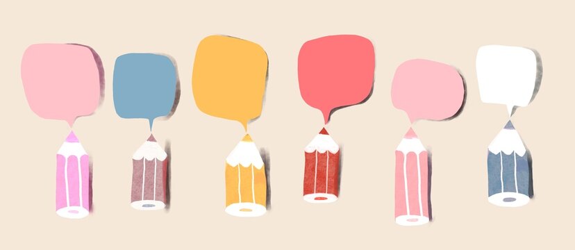 composition of multi-colored pencils