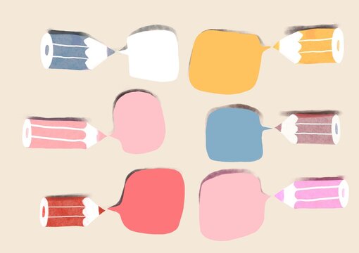 composition of multi-colored pencils