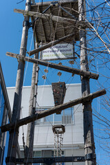 Obraz premium Outward Bound Canada climbing tower located at Evergreen Brick Works, 550 Bayview Avenue in Toronto