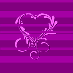 Obraz premium Lavender Ornamental Heart Decoration