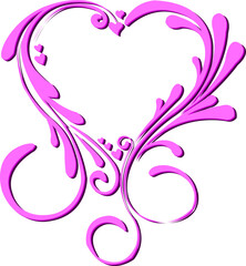 Lavender Ornamental Heart Decoration