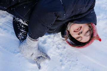 A girl in the snow 