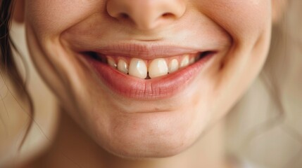 Obraz premium A wrinkled tongue peeking out from between smiling lips showing its flexibility. .