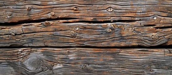 Naklejka premium Brown antique wooden texture suitable for background purposes, utilizing aged wood.
