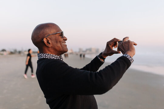 Portrait of joyful Black man