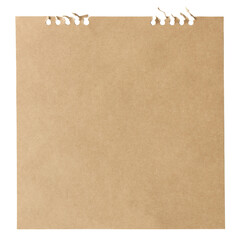 Brown paper note png clip art, transparent background