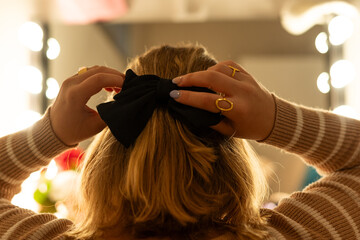 Elegant Hair Bow Styling