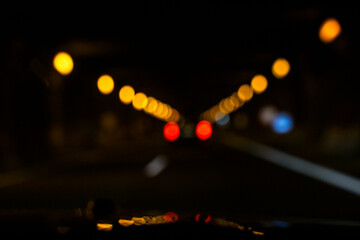 Blurred tunnel vision from a driver's perspective
