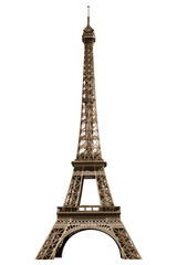 Aesthetic Eiffel Tower png sticker, Paris tourist attraction vectorize, transparent background