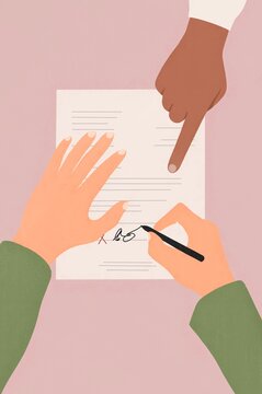 Sign here (paper document)