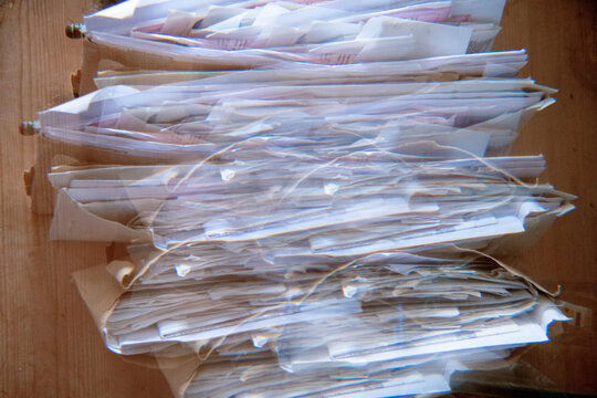 Bills and receipts blurry