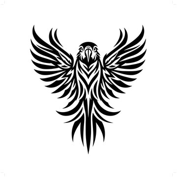 recommend clip art: cockatoo; macaw; parrot in modern tribal tattoo, abstract line art of animals, minimalist contour. Vector