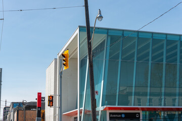 Fototapeta premium Eglinton Crosstown station - Avenue LRT Station located at 1024 Avenue Road (at Eglinton) in Toronto, Canada