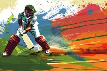 Beautiful vector cricket background design artwork .